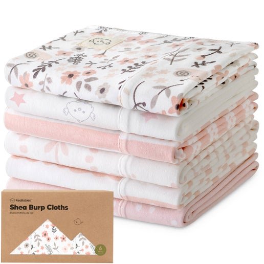 KeaBabies 6-Pack Shea Burp Cloths