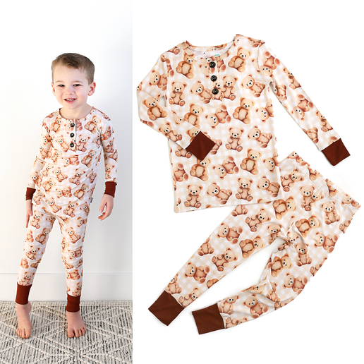 Teddy Two Piece Bear Bamboo Toddler Lounge Set