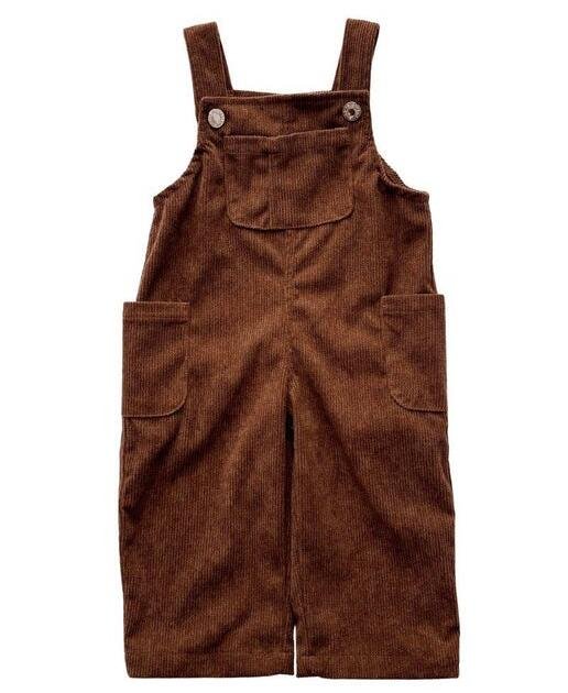 Liam Corduroy Overalls - Brown Bear