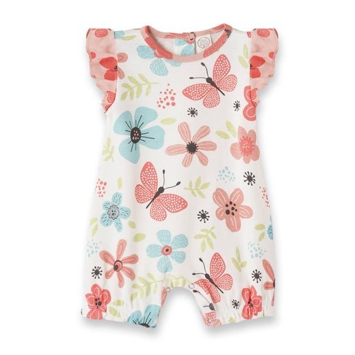 Fluttering Blossoms Baby Girl Bamboo Romper